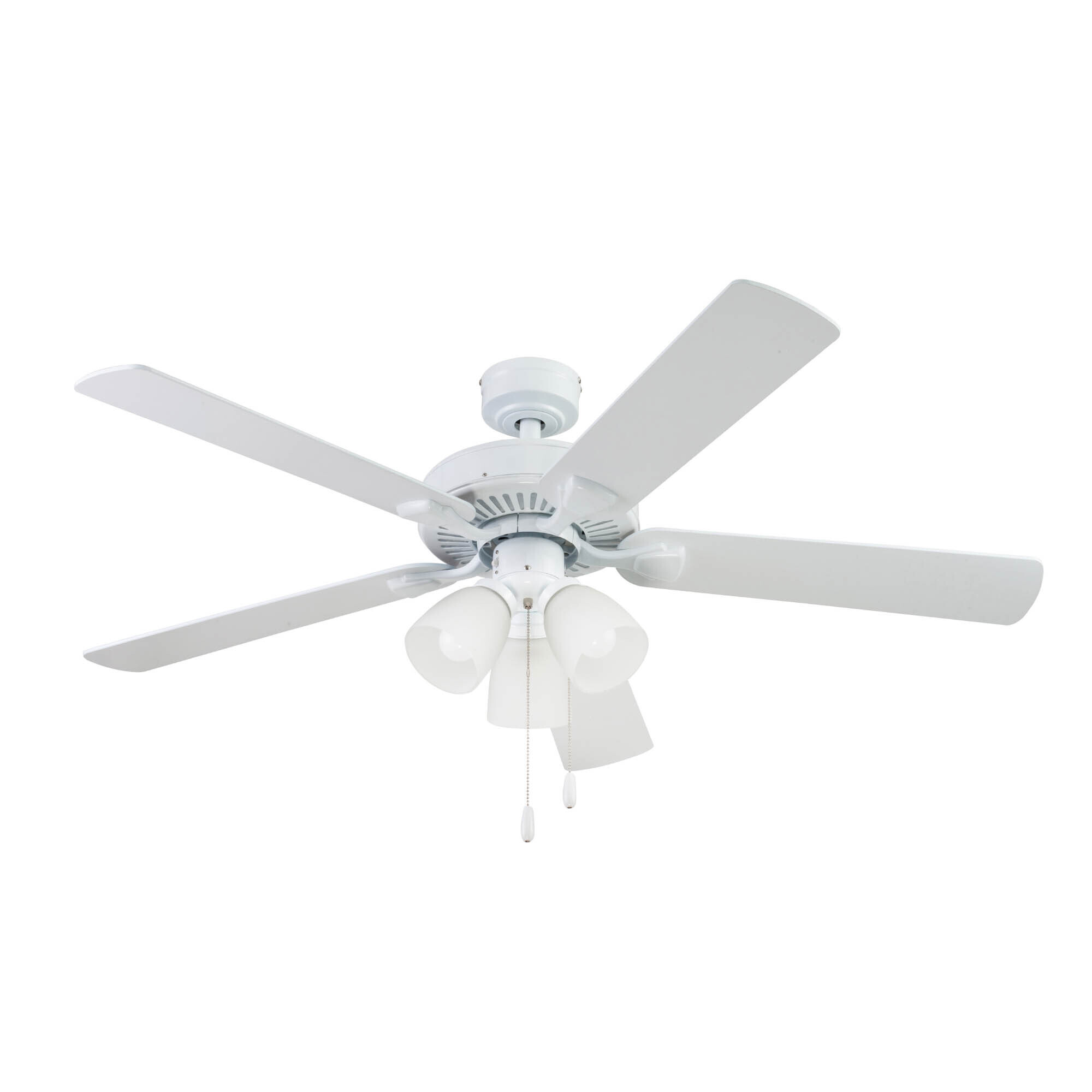 Portage Bay Stannor Modern Ceiling Fan — 52in., 3 Lights, White, 3424 CFM, Model# 51435-49